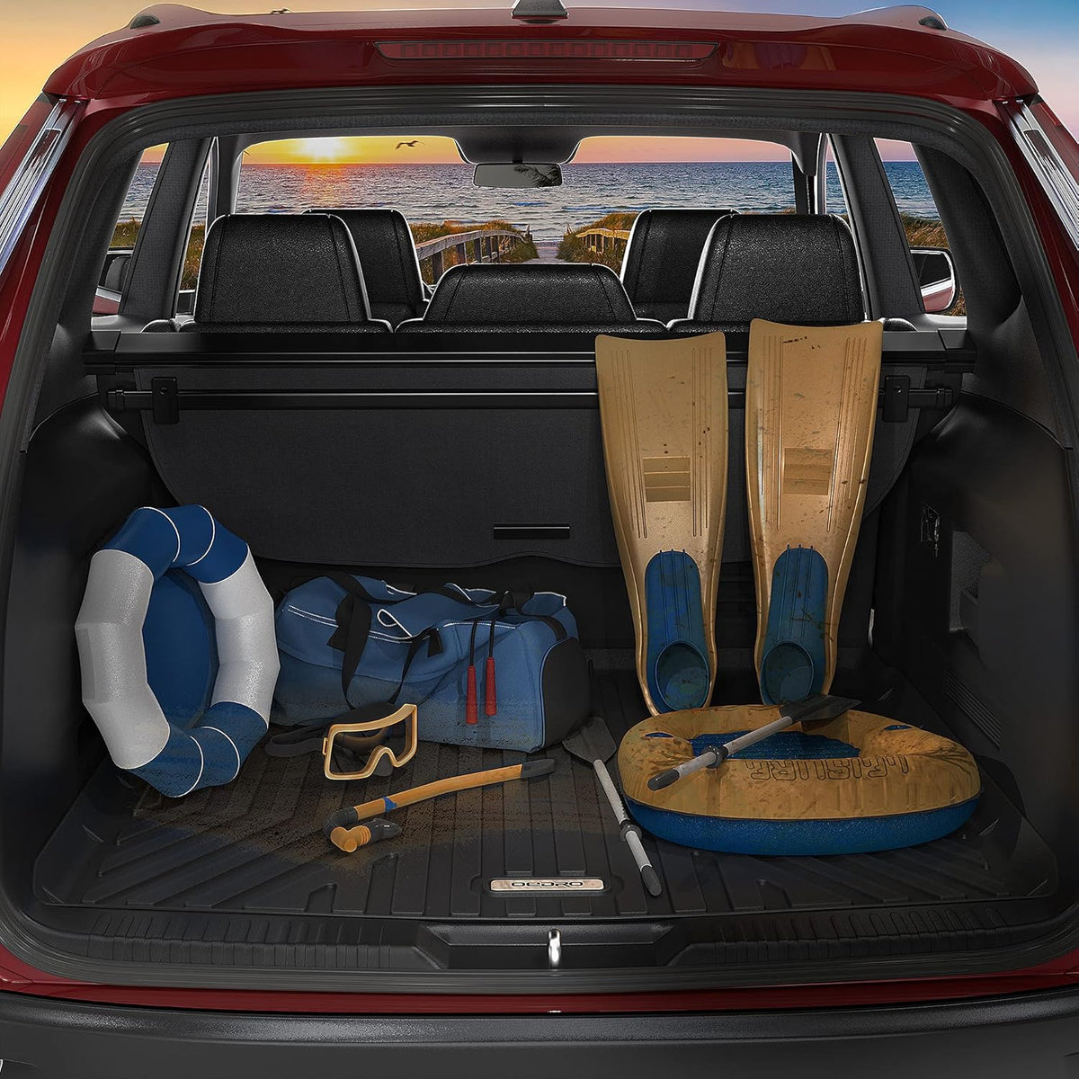 Black TPE Cargo Liner Trunk Mat F919