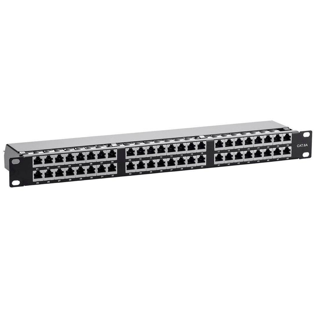Cat6a 1U Shielded Patch Panel, 48 RJ45 Ports G905199