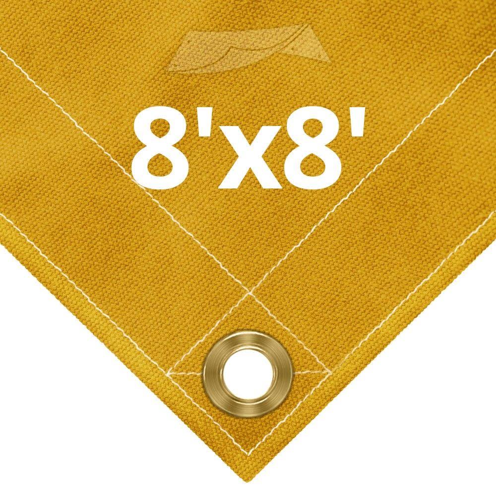 10 oz Tan Canvas Tarps 8' x 8' N268840