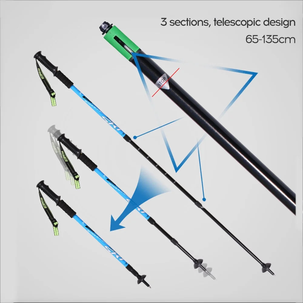 Telescopic Adjustable Trekking Hiking Cane D326464