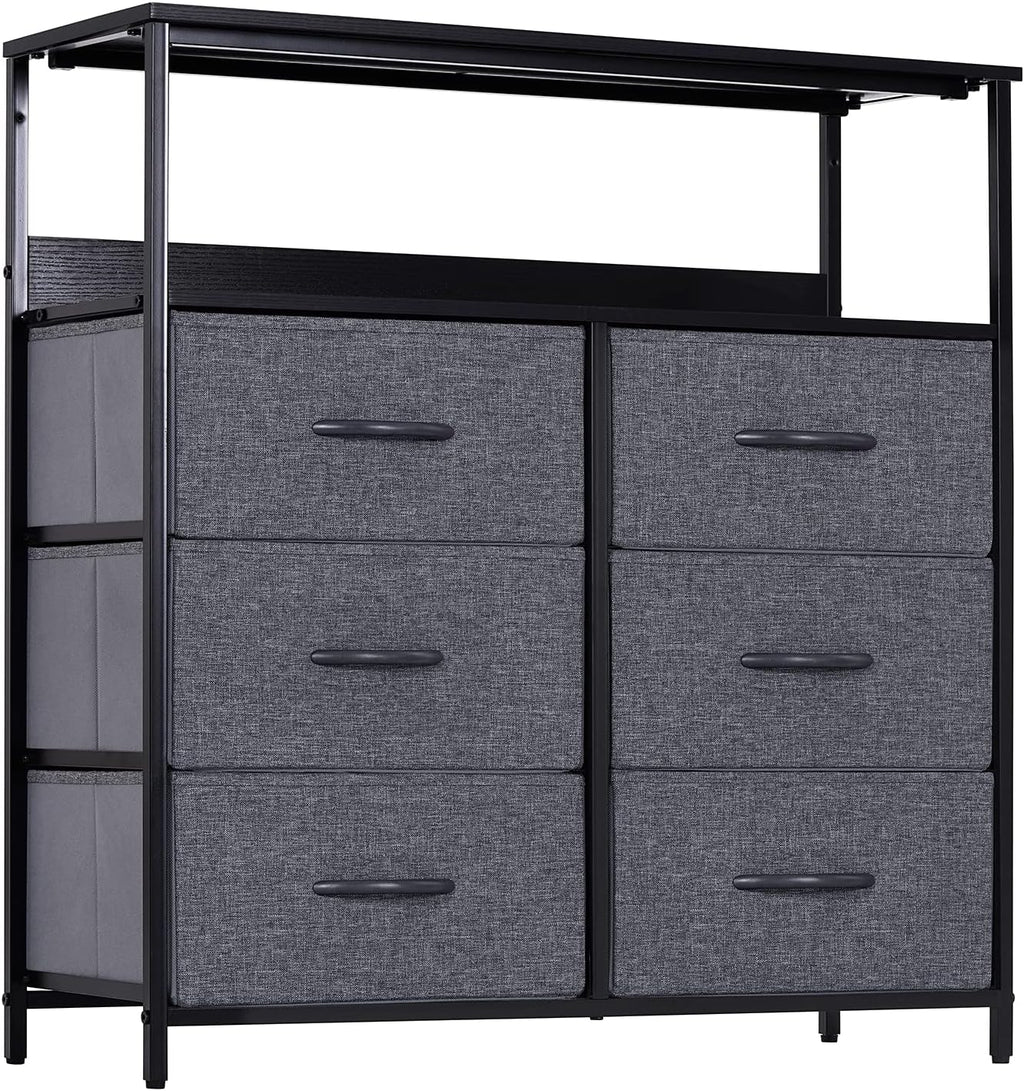 6 Drawers Dresser with Shelves P3346