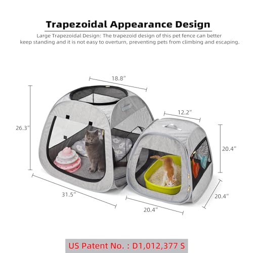 Portable Foldable Cat Playpen D3880