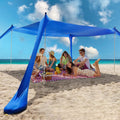 Beach Tent Sun Shelter, 4 Person Pop Up, UPF50+ Protection U68302