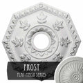 18x22OD x 3 1/2x22ID x 1 1/2x22P Hand-Painted Frost Ceiling Medallion N3095