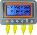 4 Channel K Type Thermometer Data Logger Thermocouple Temperature with 2 Bead Type K-Thermocouple Probe C87903