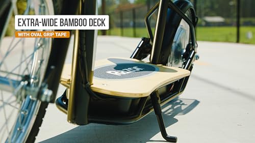 Electric Scooter with Padded Seat, Bamboo Deck, 16" Air-Filled Tires, 500w Motor, Rear-Wheel Drive C700