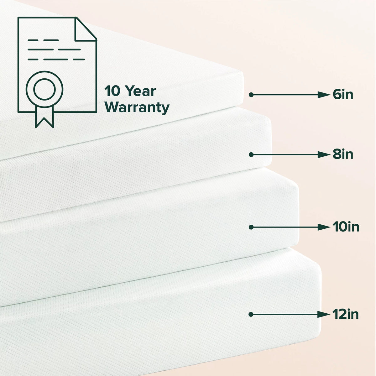 10 Green Tea Memory Foam Queen Mattress U94742