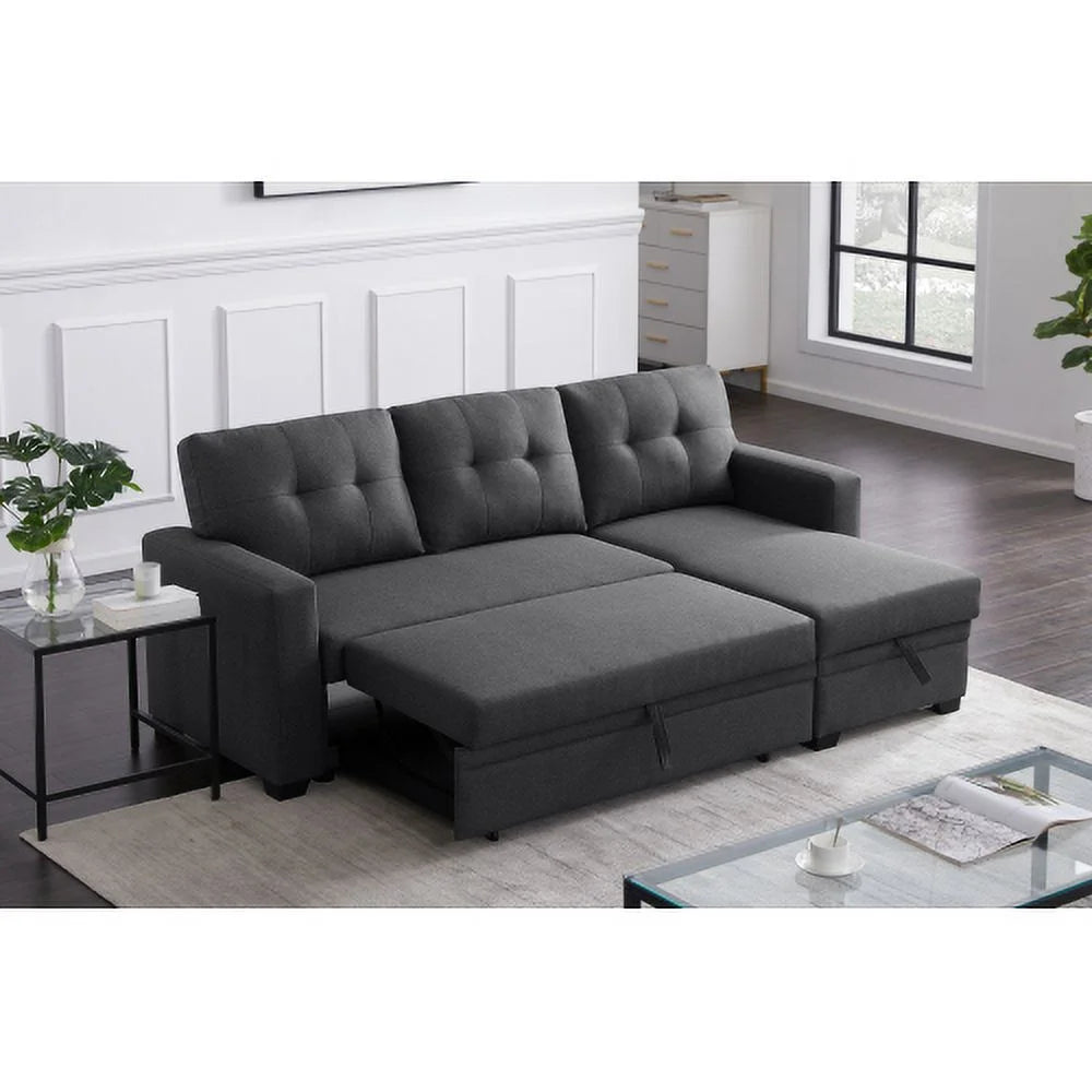 Upholstered Pull out Sectional Sofa with Chaise W336633