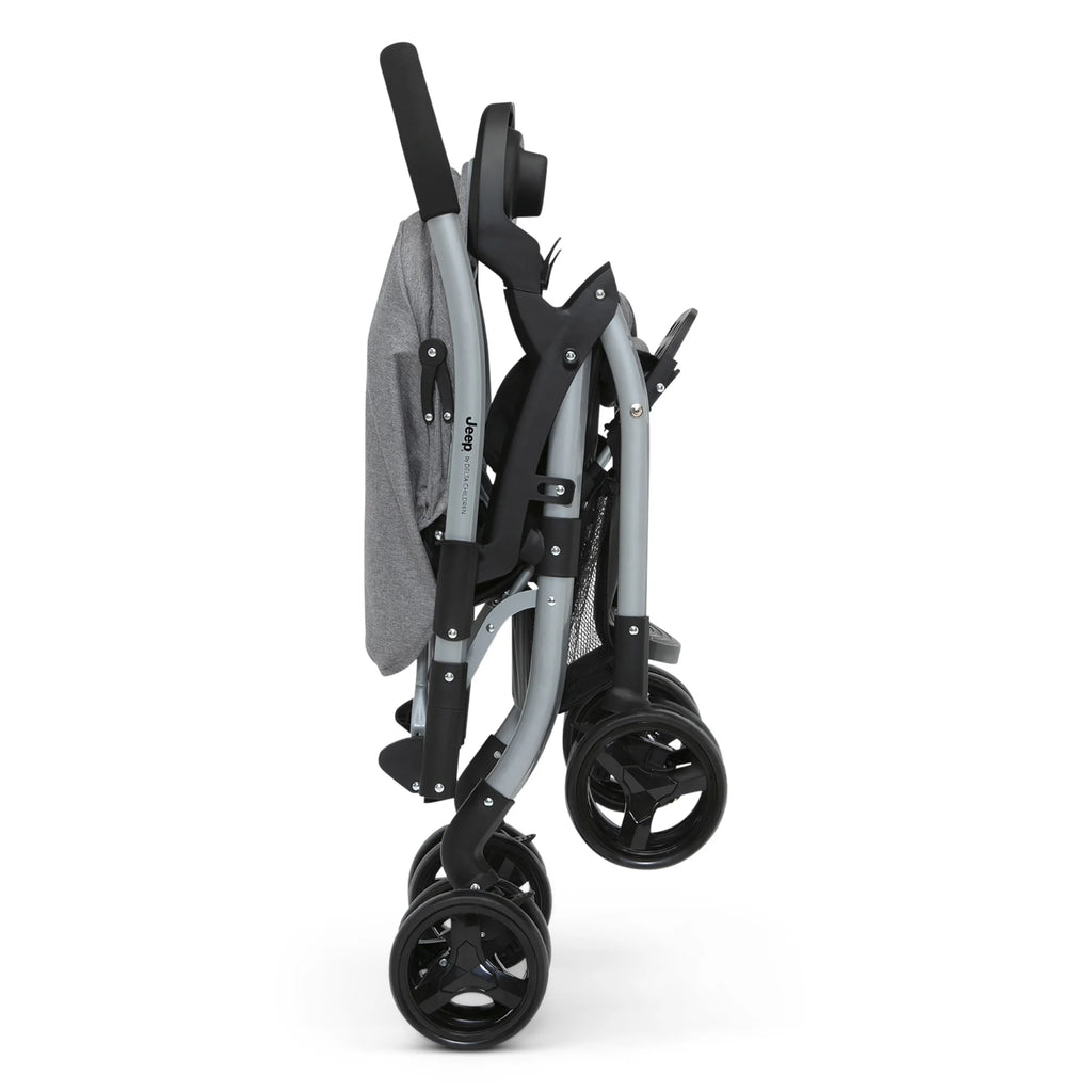 Grey Tweed Reversible Handle Stroller I149957