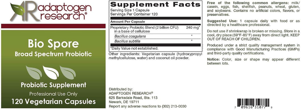 120 Vegetarian Capsules Broad Spectrum Probiotic E498263