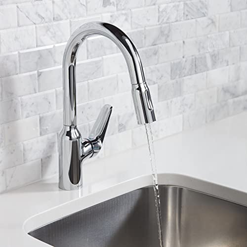 Black High Arc Kitchen Faucet with Pull Down Sprayer J438602