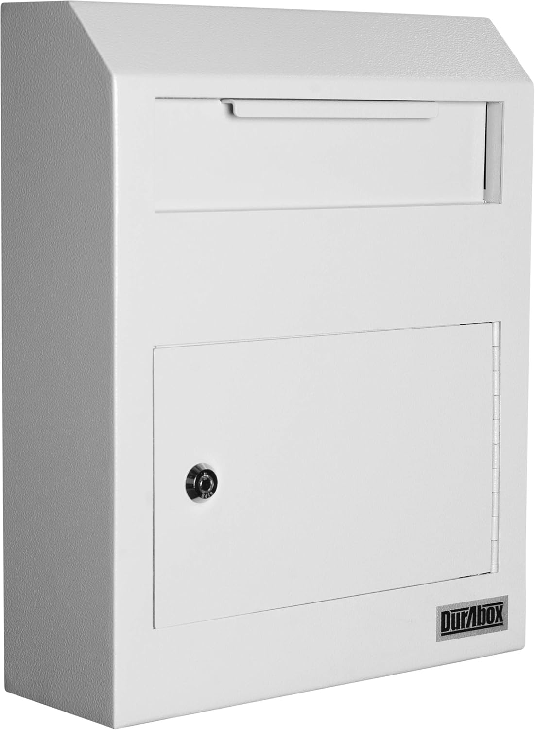Gray Steel Wall Mount Locking Drop Box Mailbox T6736
