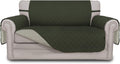 Light Gray Reversible Sofa Slipcover with Elastic Straps K5917
