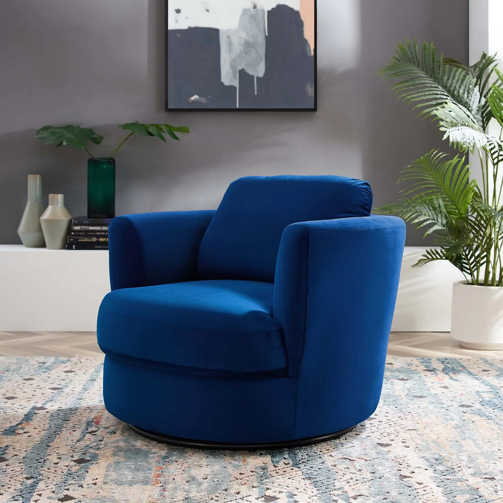 Blue Velvet Accent Chair C369