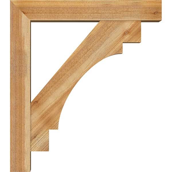Western Red Cedar Rough Sawn Bracket with Offset Brace Q370400