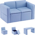 Kids 2-in-1 Sofa Convert to Table & 2 Chairs with Storage Box R14997