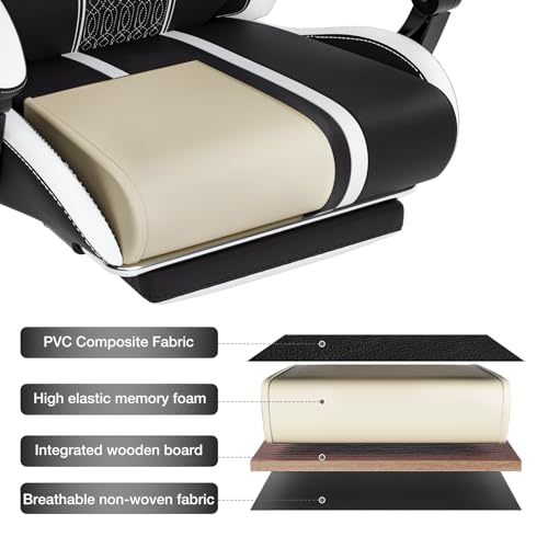 Red and Black Gaming Chair with Footrest G494
