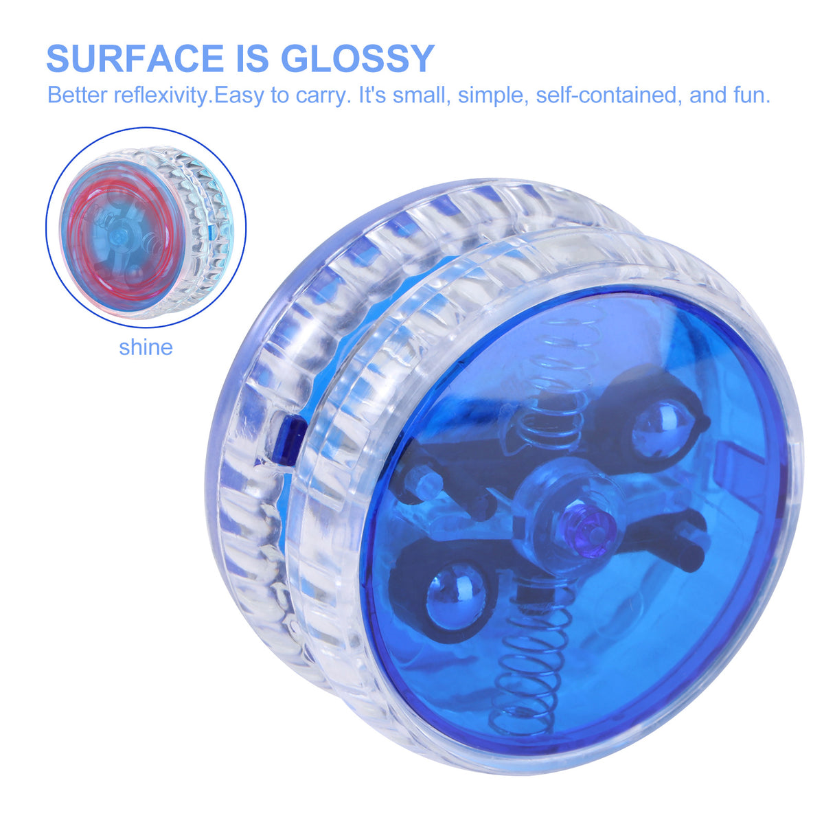 Blue LED Luminous Yoyo with String Q97283