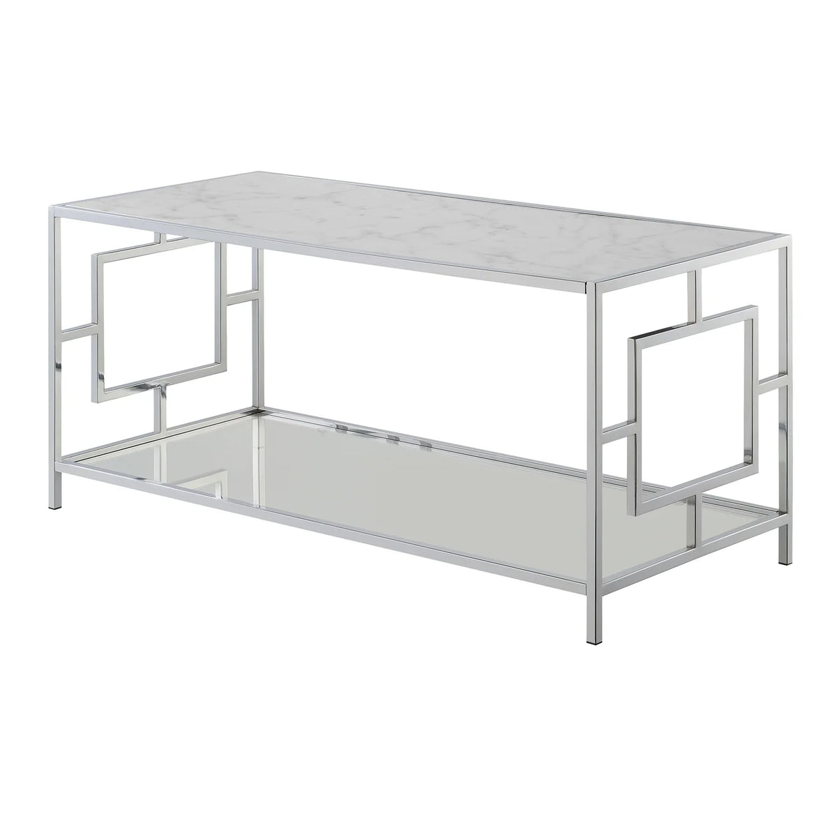 Square Chrome Coffee Table J868