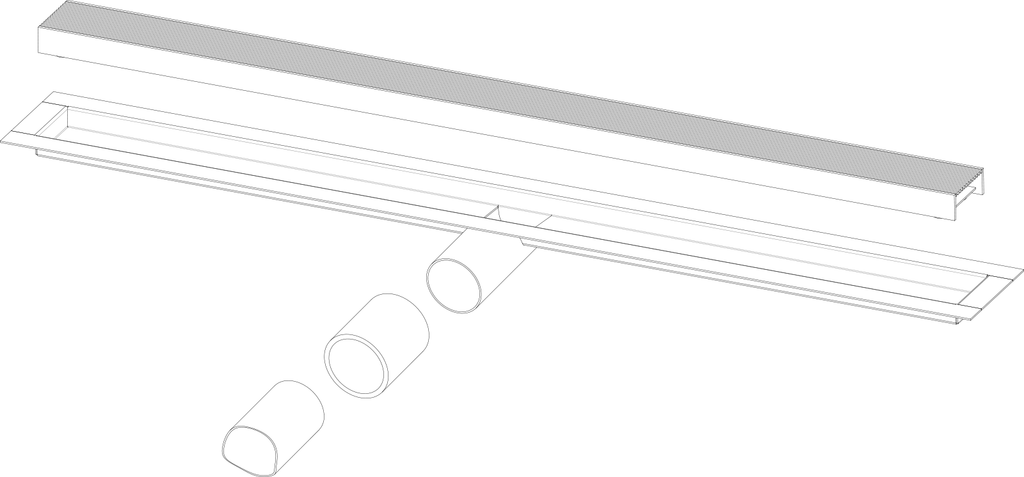 Satin Stainless 24 inch Linear Shower Drain Kit H557
