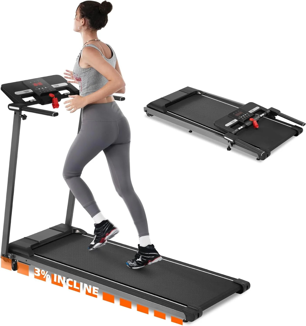Folding Electric Treadmill with Bluetooth Speaker V32037