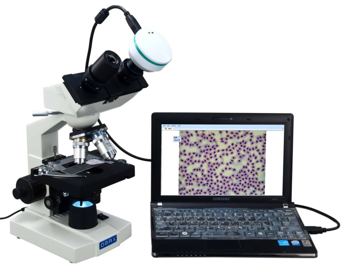 40X-1600X Binocular Compound Microscope with 2.0mp USB Camera Q374964