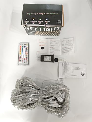 10 x 10ft 240 LED 35 Colors Changing Net Lights J36141
