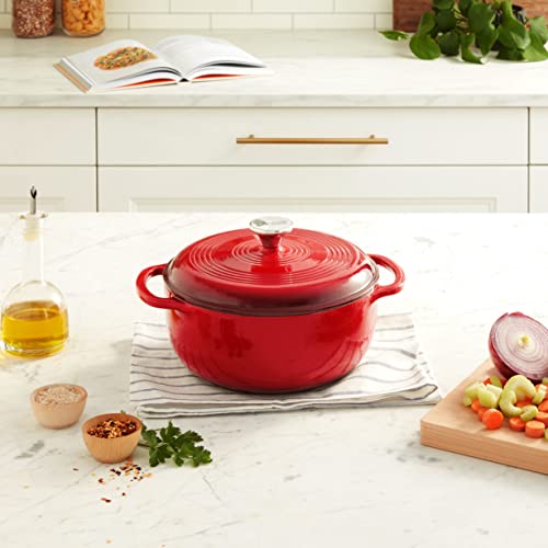 4.5 Quart Enameled Cast Iron Dutch Oven with Lid Q385