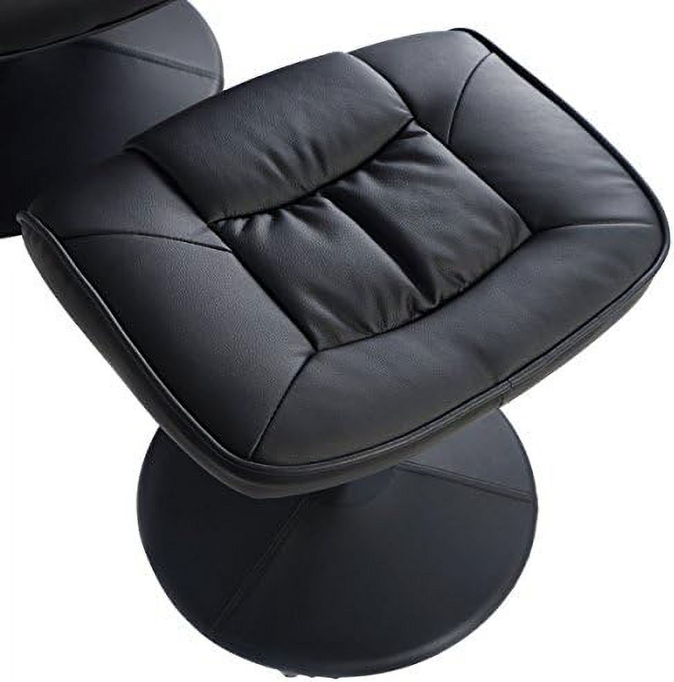 Gray PU Leather Recliner Chair with Ottoman V3575