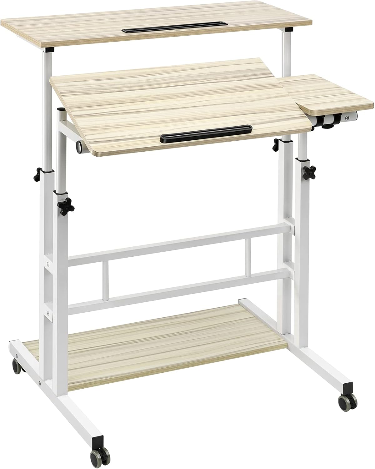 Adjustable Mobile Standing Desk with Wheels B697