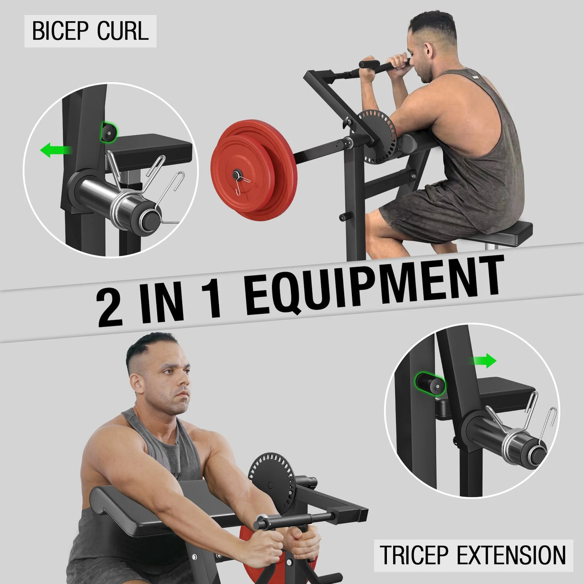 Bicep Curl and Tricep Press Extension Machine 2 in 1 T250224