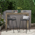 Matte Black Iron Barstool Set of 2 E996