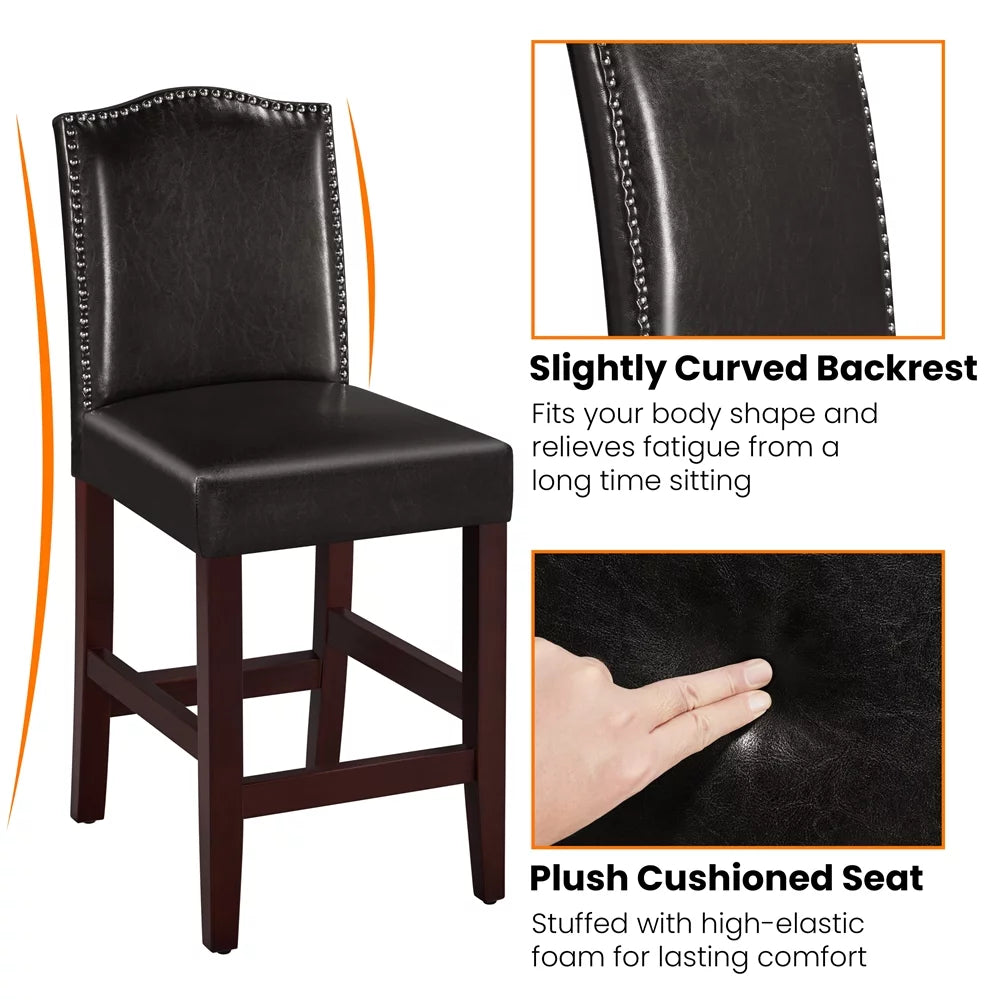 Brown Faux Leather Dining Chairs M93261