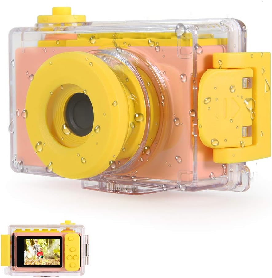 Blue Waterproof Kids Camera 8MP 1080P HD Camcorder Pack of 2 A86758