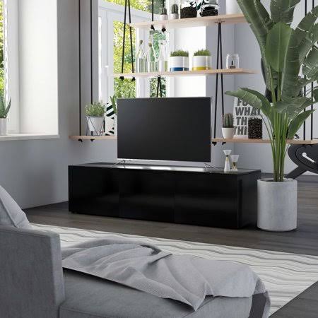 Black Chipboard TV Cabinet J976