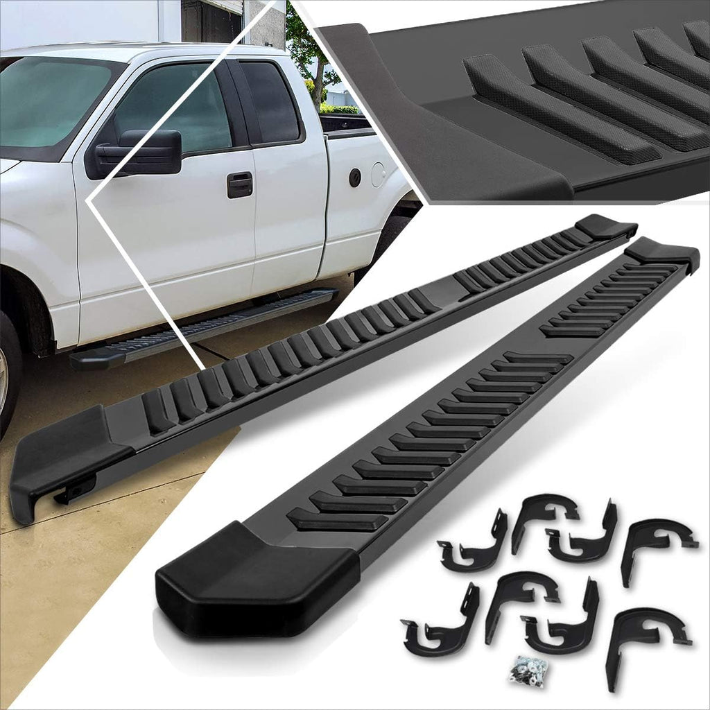 Black Stainless Running Boards Side Steps Nerf Bars F809776