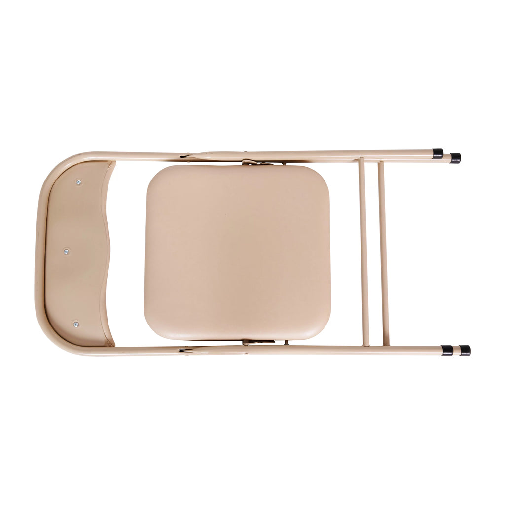 Tan 5 Pcs Folding Game Table and Chair Set J7383