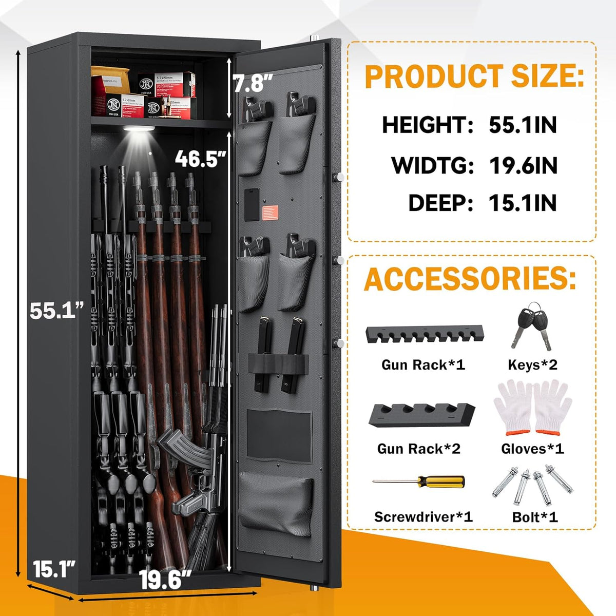 10-14 Gun Safe with Digital Keypad W4102