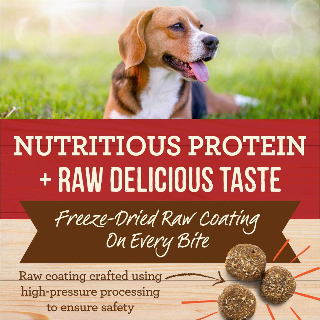 Freeze Dried Raw Coated Kibble Dry Dog Food with Real and Brown Rice B3751