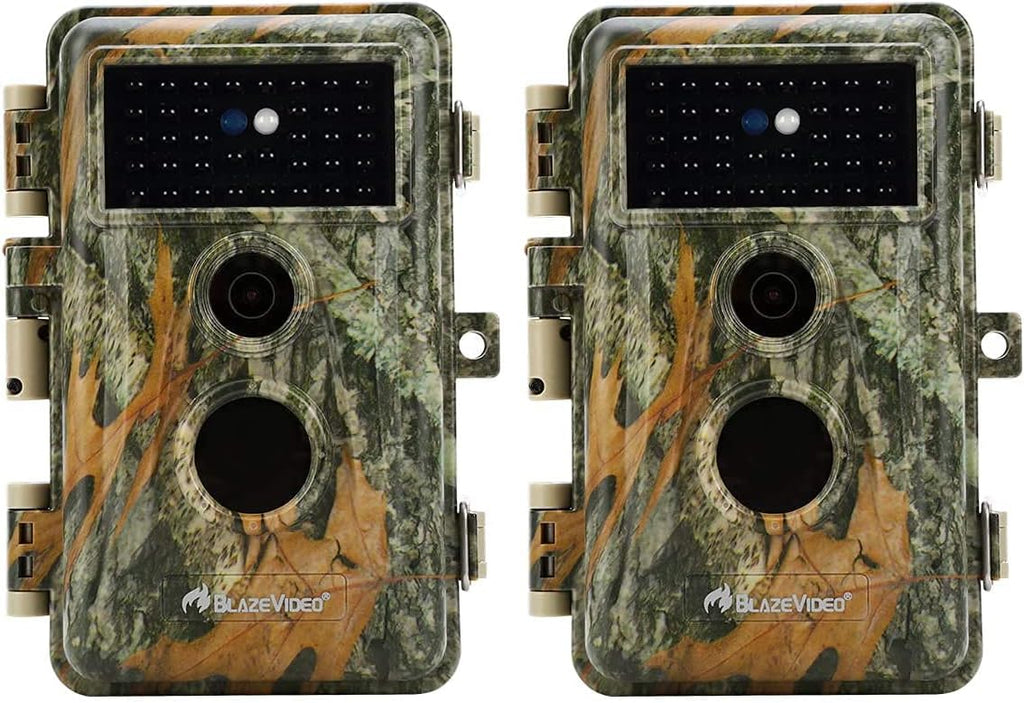 2-Pack Outdoor Camo Trail Cameras Night Vision 24MP 1296P MP4 Video Motion Activated Waterproof M150186