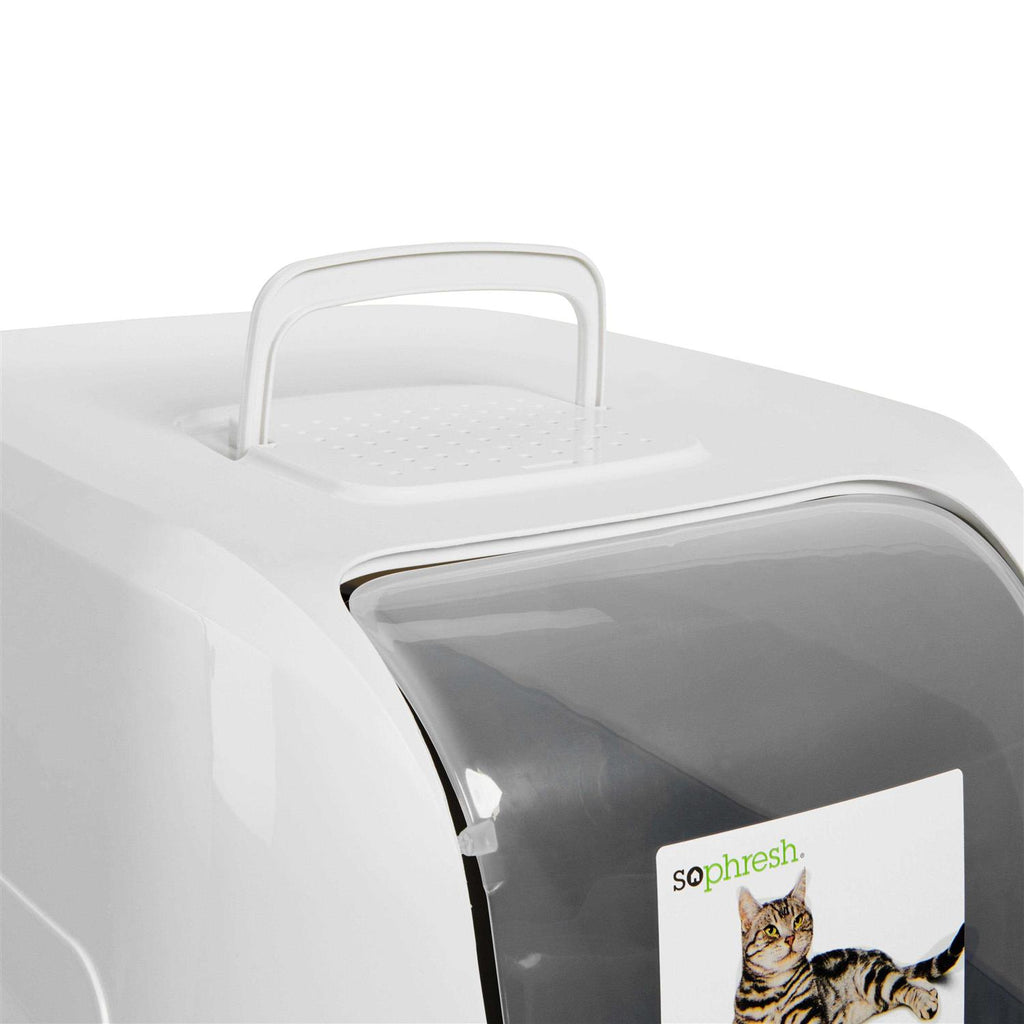 Jumbo Enclosed Grey Cat Box D736