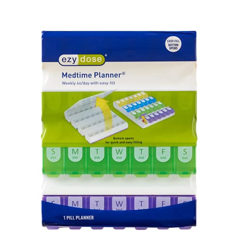 Weekly Pill Case, 4 Times a Day, Large Compartments, BPA Free U752742