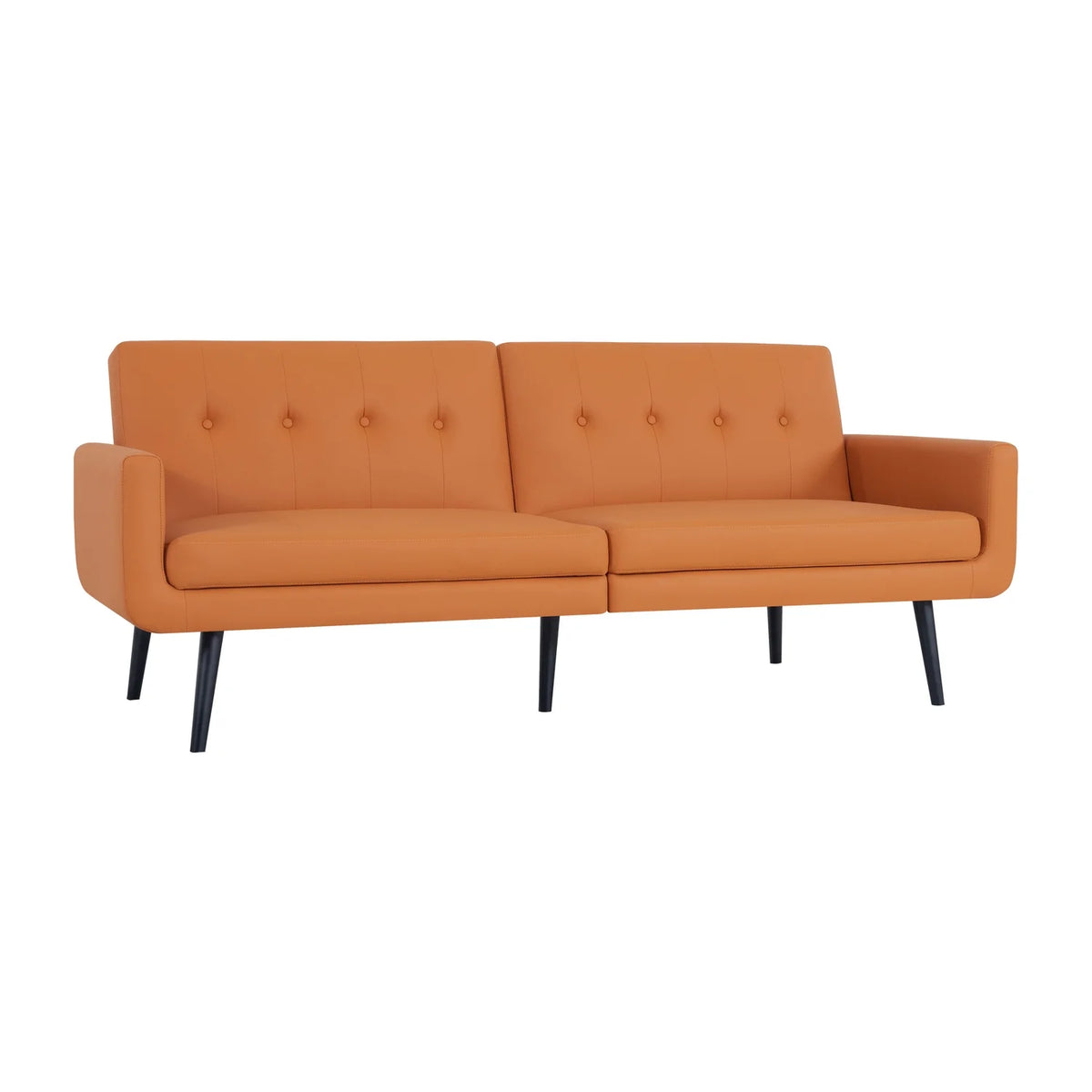 Caramel Air Leather Futon Sofa Bed W351635