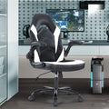 Black and White Ergonomic Office Chair with Lumbar Support F9997