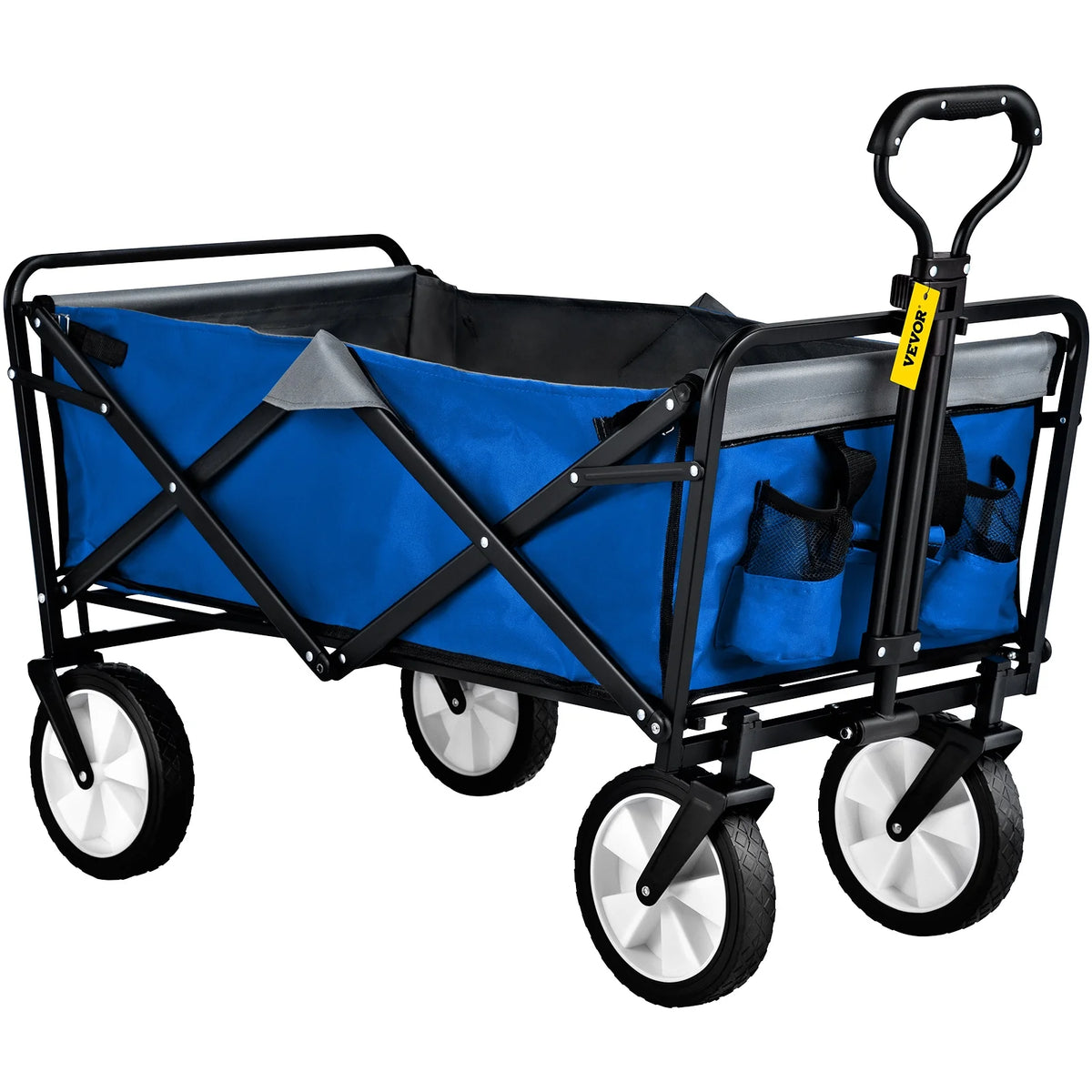 Collapsible Wagon Cart, 176 lbs Load, Blue & Gray S791