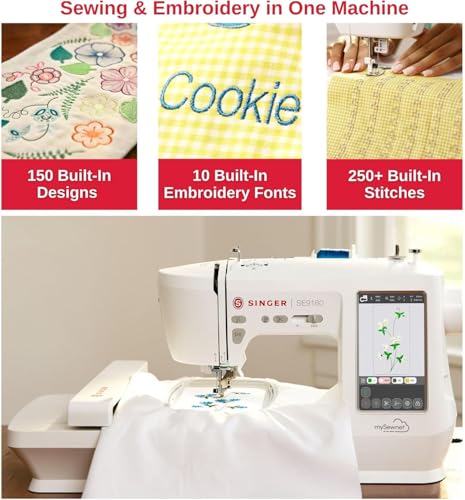 Sewing & Embroidery Machine with 250 Built-in Stitches H5566