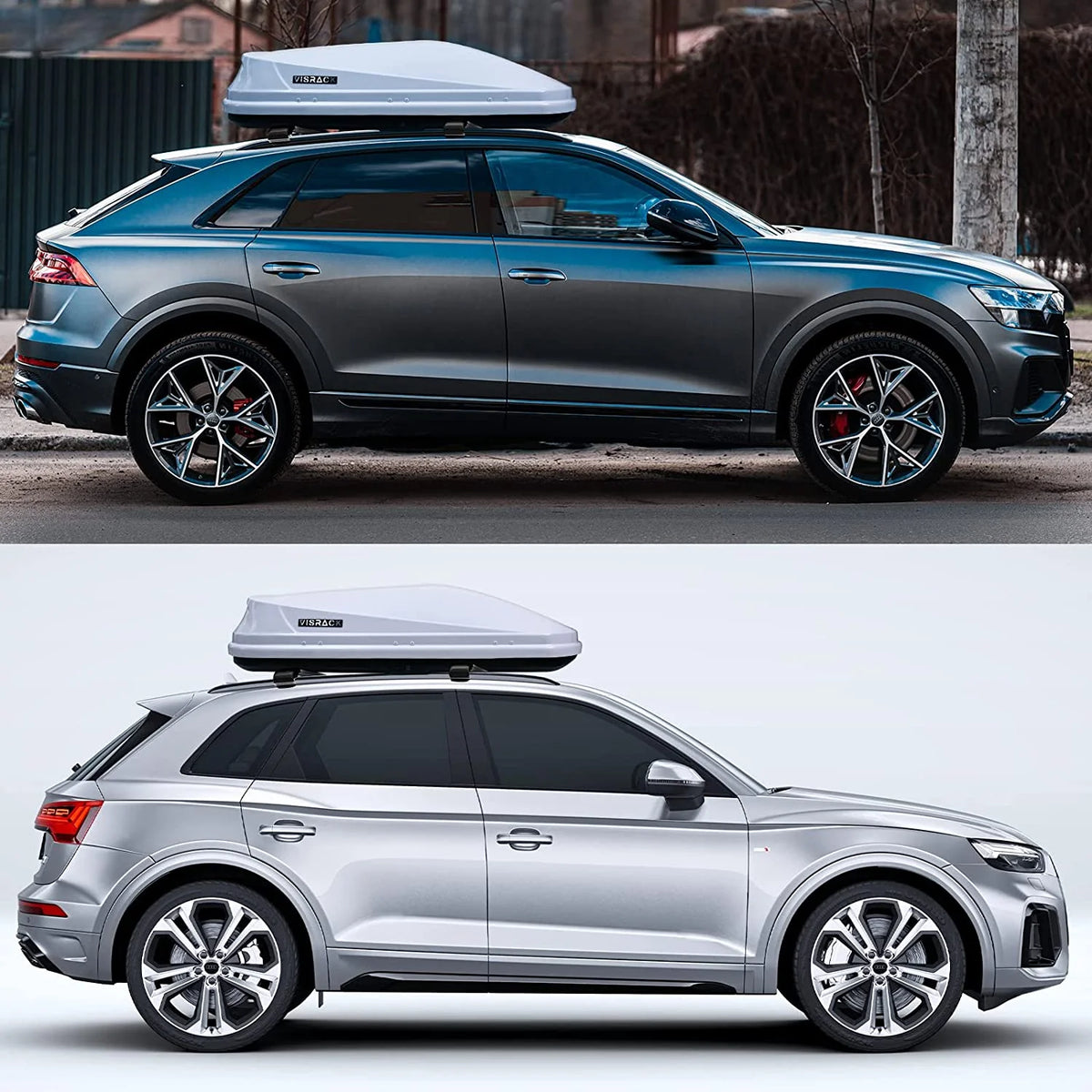 White 14 Cubic Feet Hard Shell Rooftop Cargo Box P712