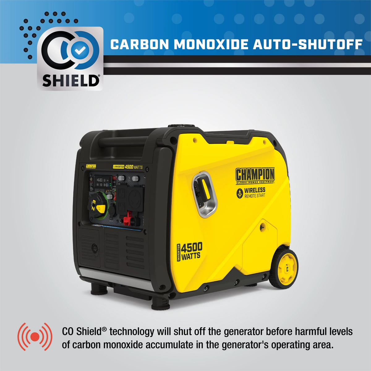 4500-Watt Wireless Remote Start Inverter Generator B9002