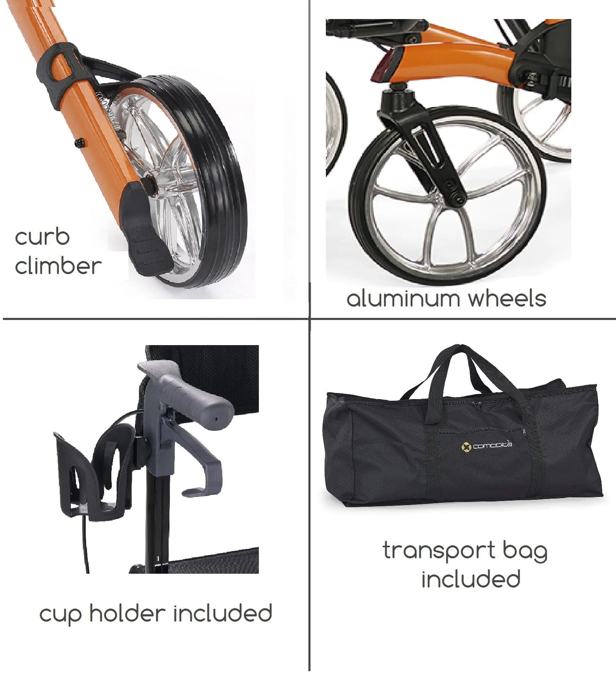 Compact Rollator with 10 Front Wheels G58820