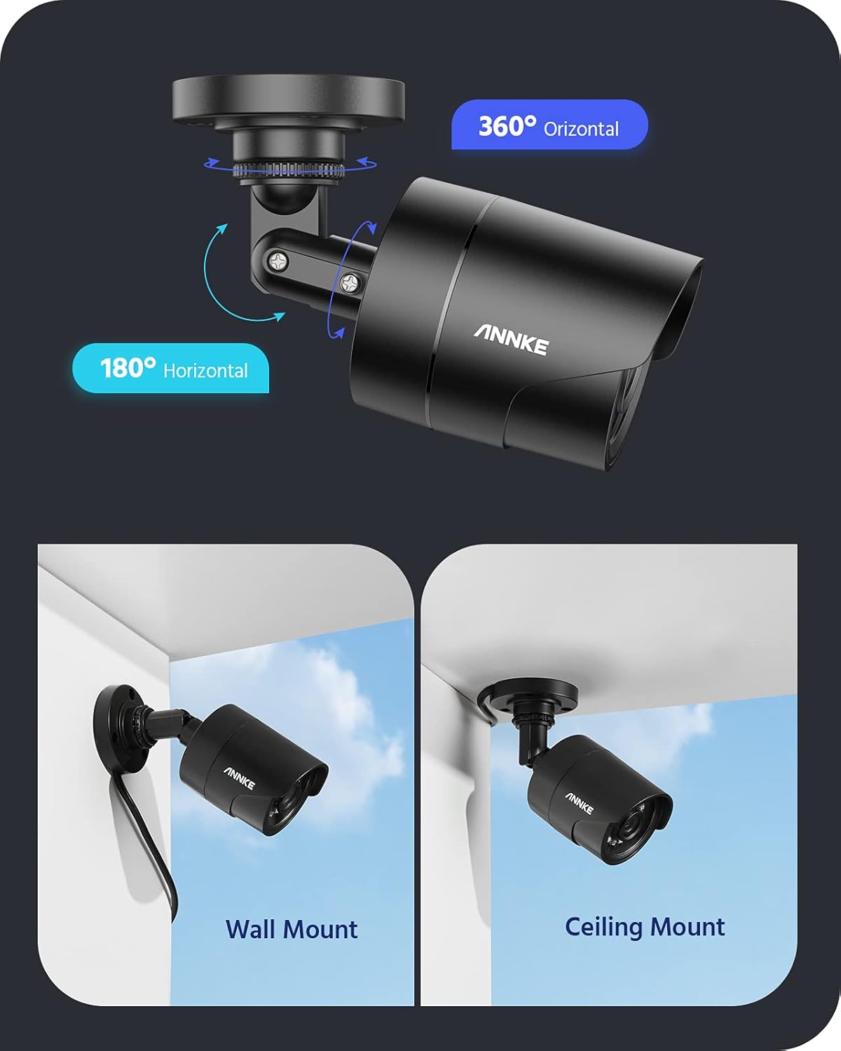 1080p Security Camera Bullet Wired Camera IP66 Weatherproof Analog Surveillance Camera X190